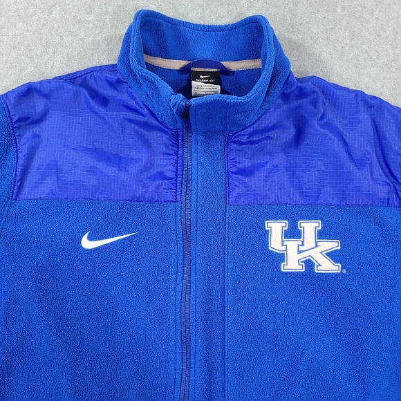 Nike Mens XL Therma-fit Kentucky Wildcats UK Fleece Jacket Blue Zip Pockets - Picture 2 of 16